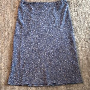 Blue Floral Women's Skirt with finished hemline